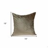 Homeroots 18 x 7 x 18 in. Transitional Taupe Solid Pillow Cover with Poly Insert 333998